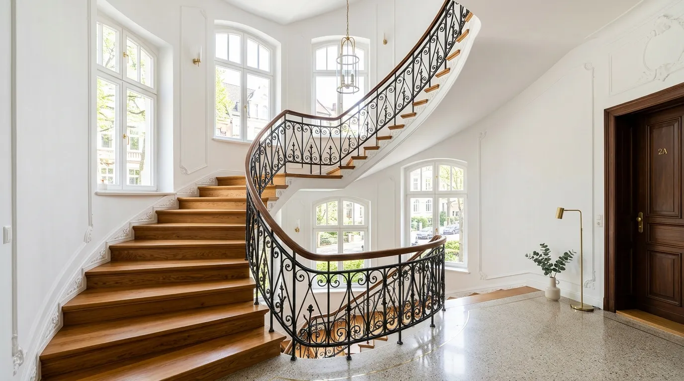Gepflegtes Treppenhaus in Hamburg
